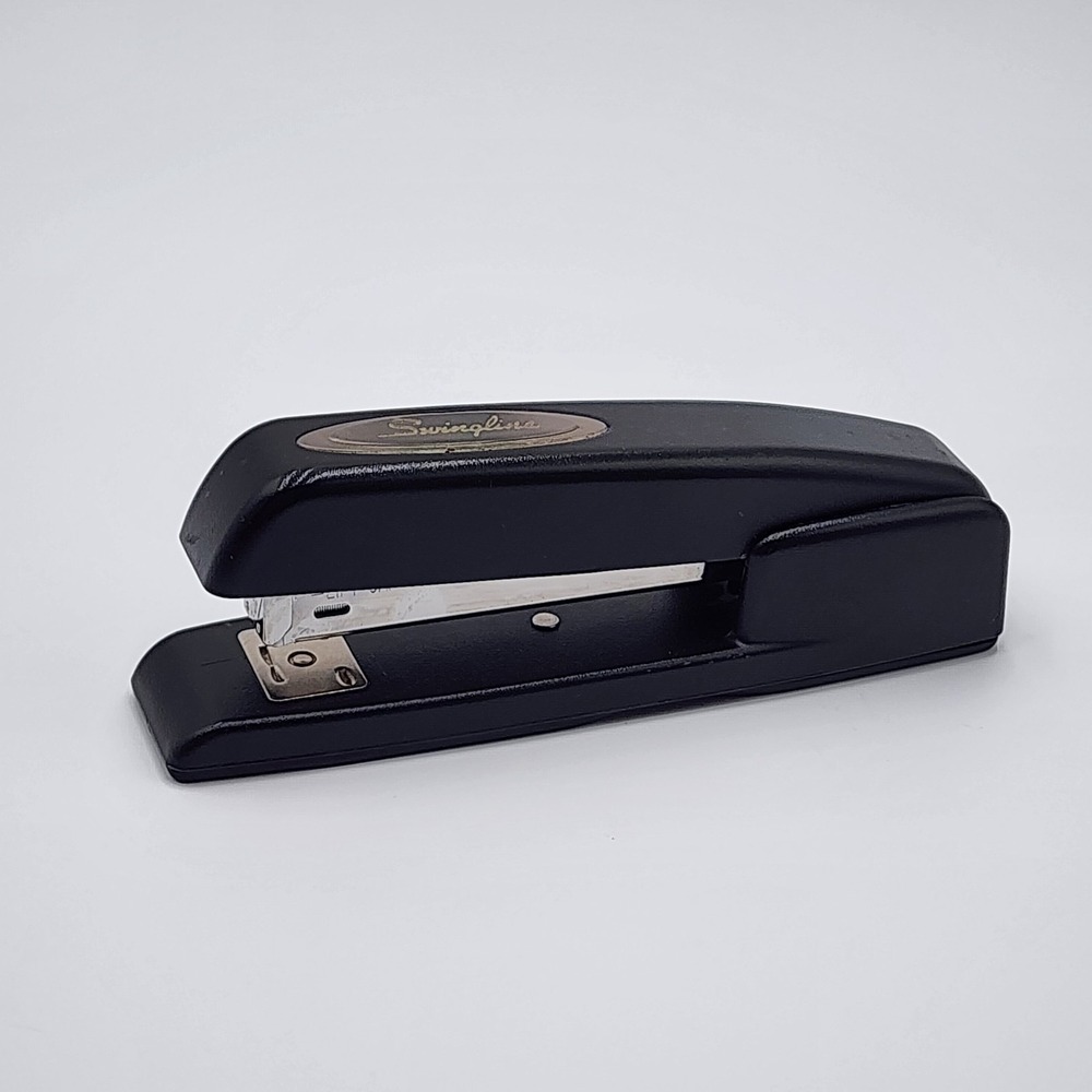 Swingline‎ 747 Stapler Black Oval Embossed Script Tested Works Classic Office